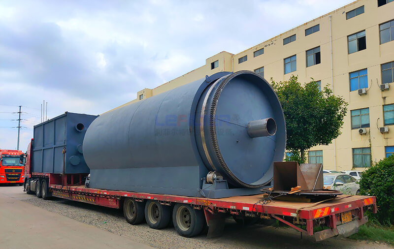 油泥煉油設備裝車發貨